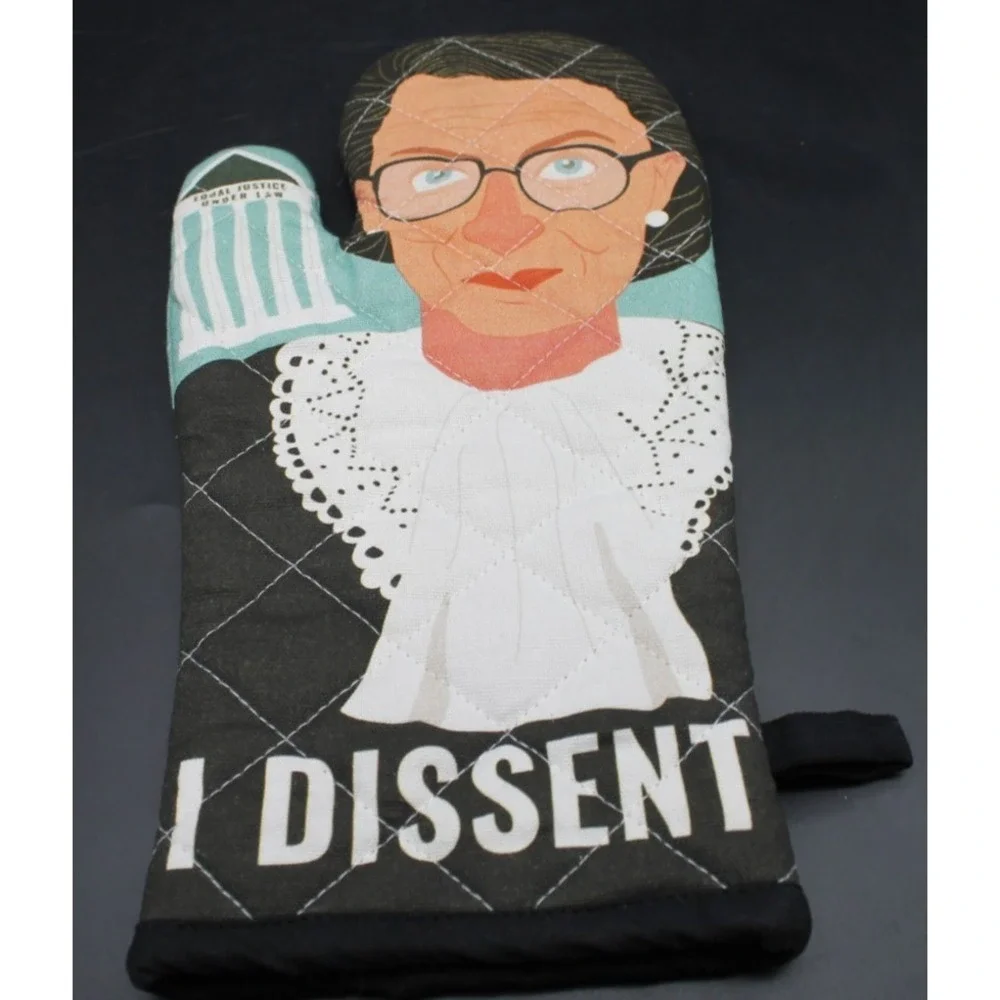 Naked Decor RBG Ruth Bader Ginsburg Pot Holder Oven Mitt Set I Dissent
